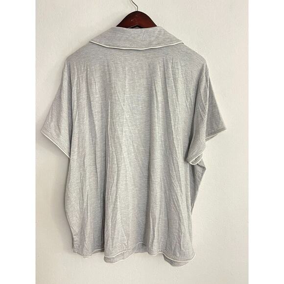 State of Day 3X Luxury Pajama Set Shorts Short Sleeve Shirt Gray Modal Soft NEW - Picture 6 of 9